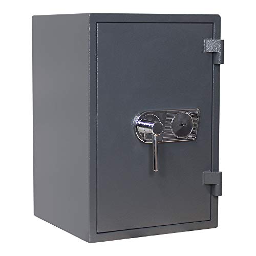 Preisvergleich Produktbild Profirst Attika Fire 65 Wertschutzschrank EN1 Doppelbartschloss 2 Schlüssel 30 minütiger Feuerschutz verstellbarer Fachboden separat versperrbarer Innentresor inkl. Befestigungsmaterial