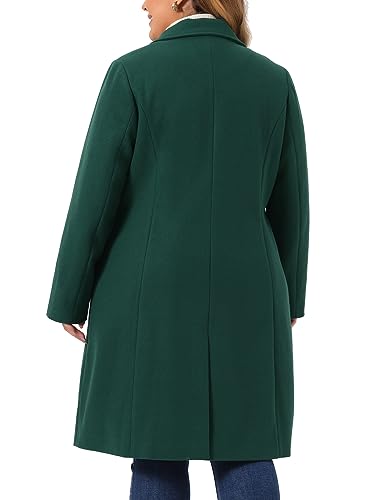 Agnes Orinda Plus Size Long Coats for Women Notched Lapel Winter Warm Double Breasted Coat4