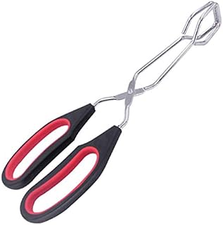 Scissor Tongs 12-Inch Stainless Steel Kitchen Tong Extra Long Scissor Wire Tong for Cooking, Serving, Barbecue, Buffet, Salad, Ice