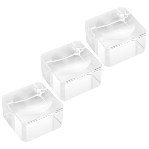 IMUSINICE Soporte para Bola de Cristal Redonda 3piezas de Cristal Grueso y Resistente, Base Elegante sin Burbujas Adecuado para Oficina y Hogar