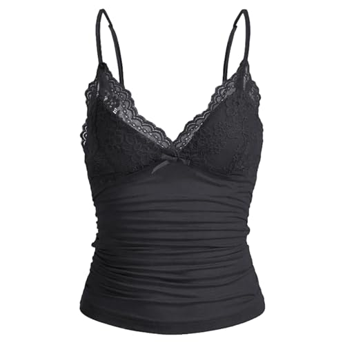 HTTDSLF Mujer Y2k Slim Tops, Crop Top Mujer, Verano Sexy Cuello Cuadrado sin Mangas Vest Tops, Top de Tubo para Mujers