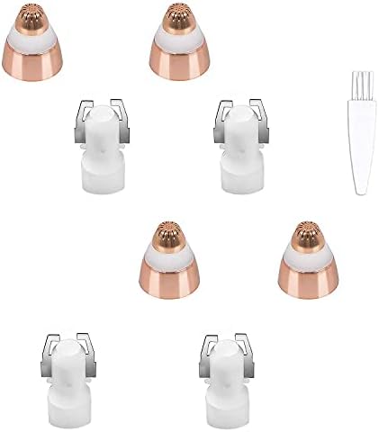 Eyebrow Hair Remover Replacement Heads Compatible for Finishing Flawless Facial Hair Removal Tool for Women Smooth, with Cleaning Brush, Rose Gold (RoseGold-4pcs)