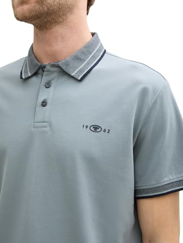Tom Tailor Herren 1045629 Poloshirt, 27475 - Grey Mint, S EU – Ansicht 3