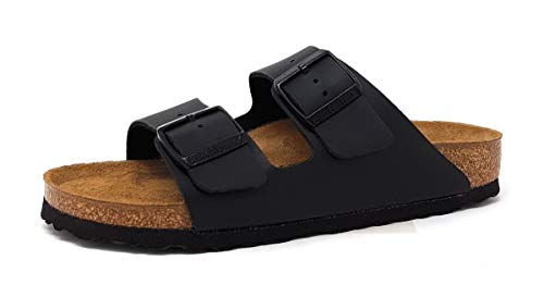 Birkenstock レディース アリゾナ ビルコフロ ブラック ビルコ フローラル サンダル - 37 M EU
