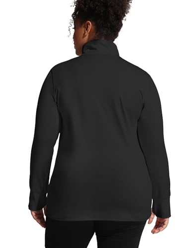 COOTRY Women's Plus Size Athletic Jackets Zip Up Lightweight Workout Running Track Jackets with Thumb Holes2