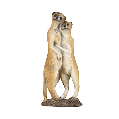 1PLUS - Figura de pareja de suricatos para jardín (resina sintética, polirresina), para exteriores Cover