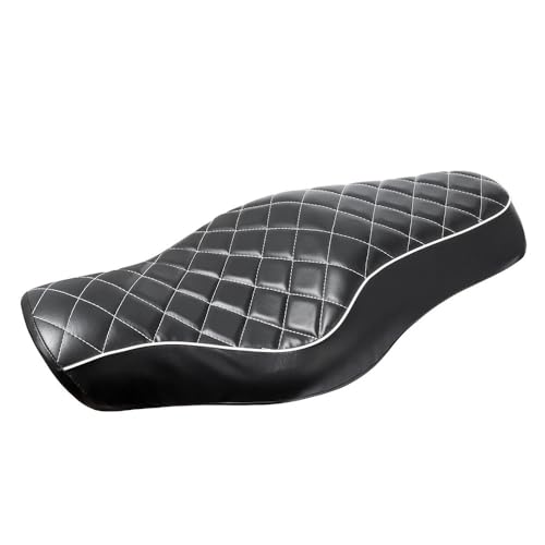 Asiento trasero negro superior de dos plazas con acabado premium para Sportster 48