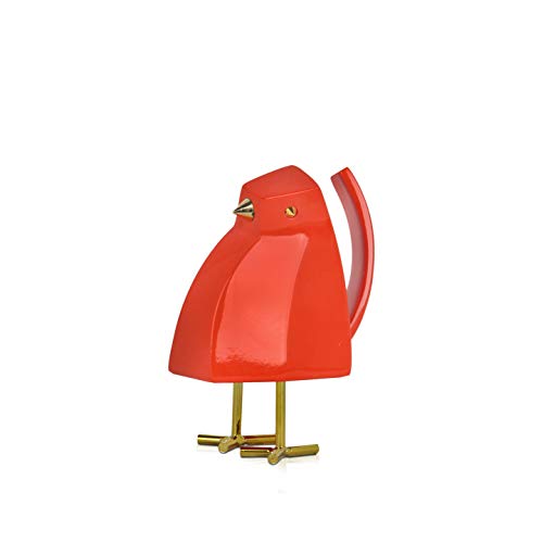 World Art TW60282 Hars-sculptuur oranje vogel moderne hars sculptuur beeldje, hars, 14x8x12 cm - Afbeelding 4