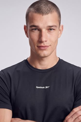 Image of Reebok Men's Polyester Gym T-Shirt - Quick Dry Moisture Wicking Sports T-Shirt for Men | Workout Running Training Tshirt for Men | Half Sleeve Active Tee
