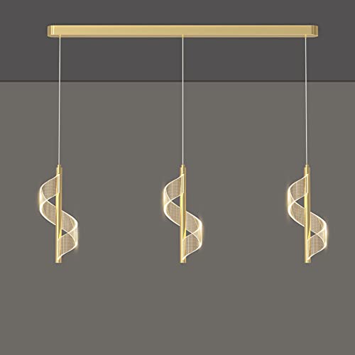 Lampes à suspension LED modernes 12W avec abat-jour en acrylique torsadé