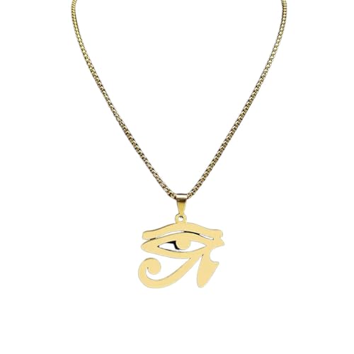 Collier homme œil de Ra en chaîne égyptienne mythologique