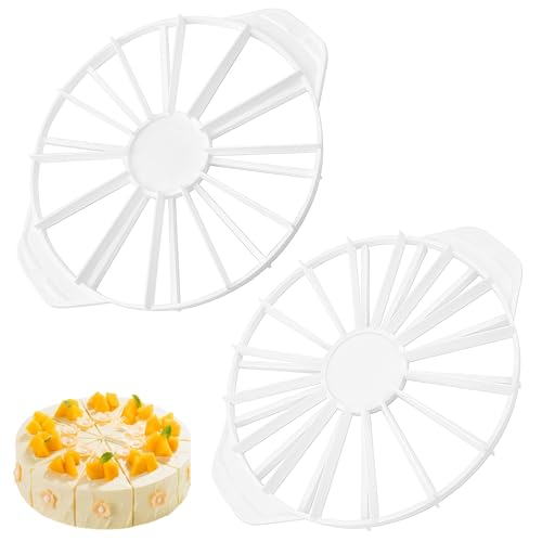 YOUNGSAY 2 separatori per torte, riutilizzabili, in plastica, reversibili su entrambi i lati, per tagliare 10/12 e 14/16 pezzi uguali per torte