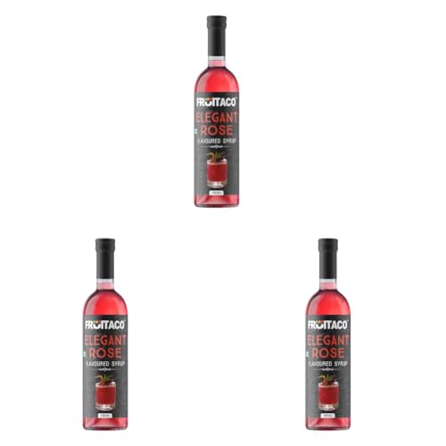 Image of Fruitaco Rose Syrup: Perfect Mixer For Enhancing Mocktails & Cocktails, Drinks, And Mojitos At Parties, Conveniently Packaged In A 750Ml Bottle For All Your Mixing Needs (Pack of 3)