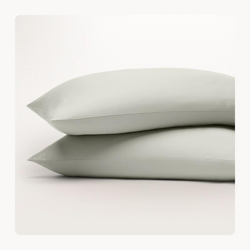 Almohada de 70 x 90 cm, funda de almohada verde (2 unidades), 100 % algodón orgánico, con certificado Oeko-Tex/Fairtrade, fundas de almohada suaves con cremallera, funda acolchada de 70 x 90