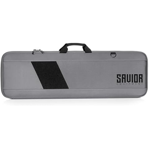 Savior Equipment Specialist Single Long Gun Bag Tactical Padded Soft Case w/Padded Handle Carrier, Adjustable Sling, Dual Lockable Zipper, 42 Inch Gray Cover
