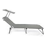 sonnenliege alu klappbar mit rollen Als Leichtgewicht aus Aluminium können Sie die Sonnenliege auch mühelos zu Ihren Ausflügen an den Strand und die Natur mitnehmen.