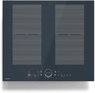 Klarstein Delicatessa 60 Induction Hob - 4-Zone Built-In Induction Cooker, 7000W With Thermoboost, Flexzone, Slider Control, Child Lock & Safety Features, Black Glass-Ceramic