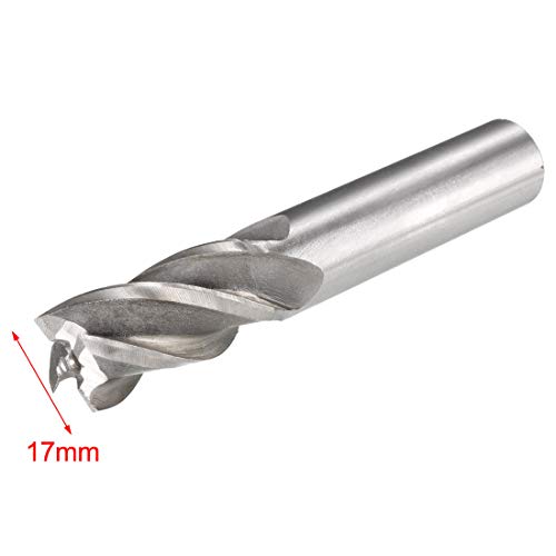 Image of uxcell 16mmx17mmx32mmx92mm Machining Cutting Tool Helical Groove 4 Flute Straight Shank Milling Cutter End Mill