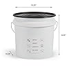 White Dog Food Container with Black Lid