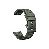 Cinturino da polso in gomma con cinturino Easy Fit in silicone morbido da 22mm, adatto for Garmin Fenix5/5Plus/6/6Pro/7/Instinct/955(Army green,22mm For Fenix6)
