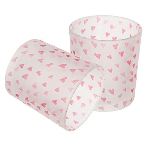 Cabilock 2pcs Glass Candle Holder Candle Holder Cup Scented Candle Cups Home Decor Scented Candle Holder Votive Candle Holders Candle Holders for Table Centerpiece Glass Candle Cups