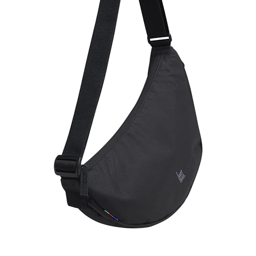 GOT BAG Crossbody Moon Bag | Halbmond Handtasche Wasserabweisend | Stylische Umhängetasche mit verstellbarem Gurt (black, small)