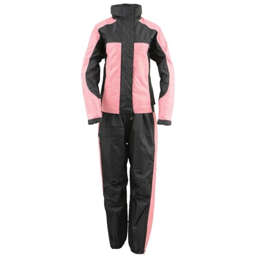 Image of Milwaukee Leather Women's Motorcycle Hooded Water-Resistant Rain Suit for Outdoors