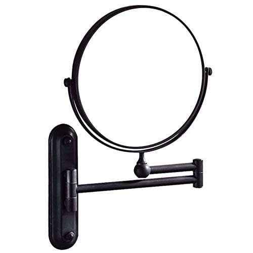 Miroir de maquillage 7X noir mat mural extensible JCAKES - 2