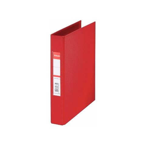 Esselte 2 Round Ring Binder, 25 mm - A5, Red Cover