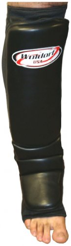 Woldorf USA MMA Shinguard with Instep in Leather XL Martial Arts, Sparring Shin Guards, Fighting Equipment, Grappling Shin Guards, Kickboxing Shin Guards, Muay Thai Training Shin Guards