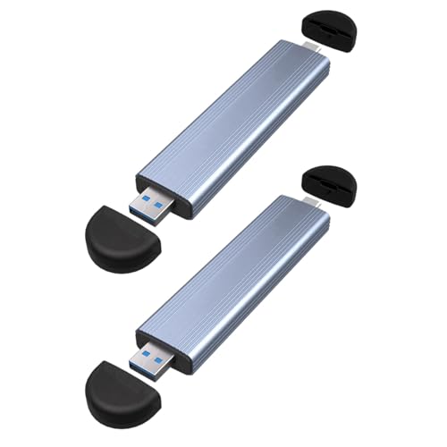 Bunggou 2X M.2 SSD ケース M.2 から USB 3.1 Gen 2 10Gbps NVME SSD ケース デュアル インターフェイス インライン SSD ケース NVME プロトコルをサポート