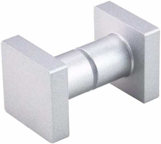 Black Shower Room Glass Door Handle Back-to-Back Frameless Push Sliding Door Solid Bathroom Shower Door Handle Single Hole 6mm (Color : Sliver) (Black)