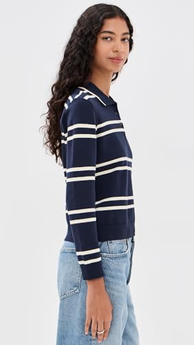 State & Lake Women's Long Sleeve Striped Polo4