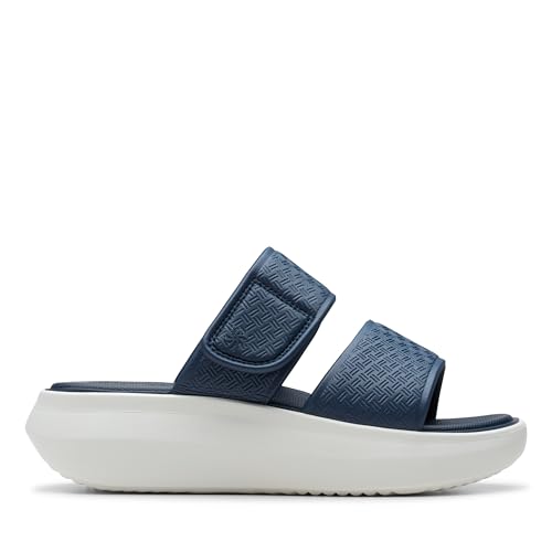 Clarks Sandalia de cuña Athleisure para mujer, Gris, 10