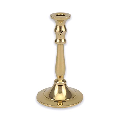 Brass Candle Holder for Skinny Taper Candles, Height 2.75 inch
