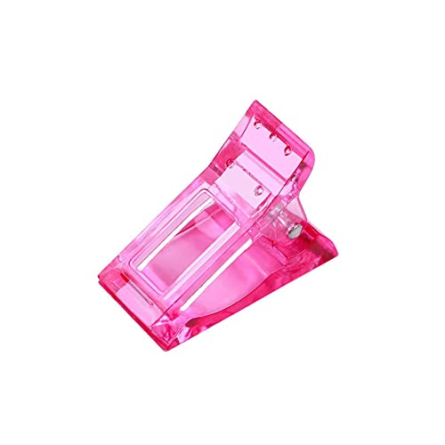 ZYYXB Nagelspitzen Clip Nail Art Befestigungsclip Transparente Fingerverlängerungsclips Nagelspitzen Builder Clamp Quick Building Gel Clip Acrylnagelzubehör,Rosa Cover