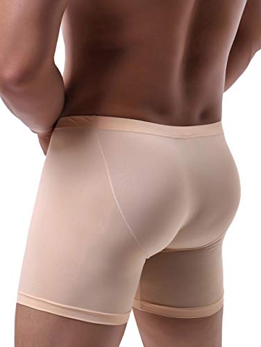 iKingsky Men's Long Leg Boxer Briefs Seamless Front Breathable Trunks Silky No Ride Up Underwear Stretch Men Underpanties3