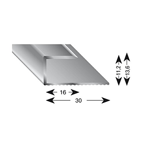 kügele gleitabsc hluss Perfil U aluminio plata anodizado 11/1000 mm, 1 pieza, 11110 S 100