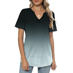 Kistore Women Workout Shirts Short Sleeve Sportswear Summer Ladies Gym Tops V Neck Loose Fit Running Shirt