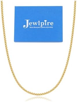Jewlpire Minimalism 14K Gold Chain Necklaces for Women, Adjustable Dainty Layered/Box/Paperclip/Rope/Cuban/Figaro/Bead/Mariner Necklace Chain for Women Trendy Jewelry for Women 17+4 inch