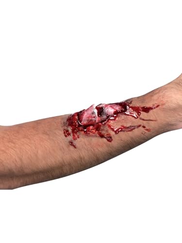 Smiffys Make-Up FX Broken Bone Latex Scar Red with Adhesive