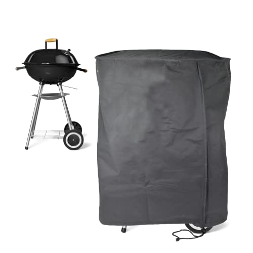 FLAMMBURO Housse de Pluie pour Barbecue - Housse de Pluie - Protection Contre Les intempéries - pour Barbecue - Tissu Polyester Robuste - Indéchirable - Imperméable - Anthracite (Rond Ø 70 cm) Cover