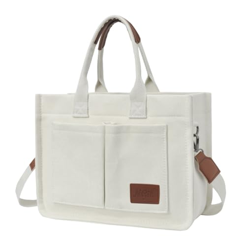 NGIL Large Canvas Tote Bag – Travel Shoulder Carryall for Women Laptop Case Lightweight Style for Work Commute or Weekend Use