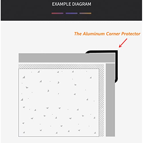 Image of 6PCS L Molding Aluminum Wall Corner Trim 0.78 inch x 0.78 inch x 35.4'' Edging Protector Wall Guard Wall Door Frame Cabinet Baseboard Protection, Silver