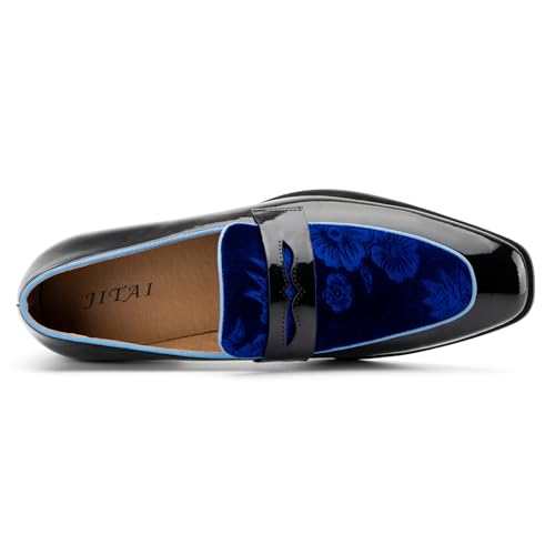 Image of JITAI Mens Velvet Loafers Dress Shoes Loafers for Men Tuxedo Suit Shoes