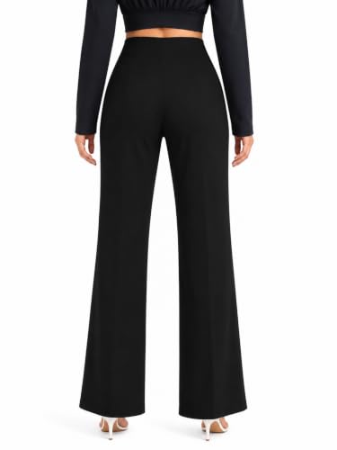 Image of Women's High Waist Wide Leg Trousers in Red