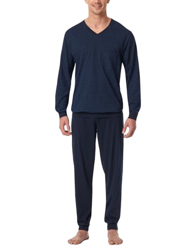 Schiesser ensemble de pyjama homme en coton premium à manches longues