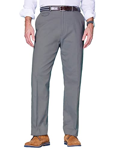 Pegasus Men's Cotton Chino Pants with Stretch Waistband Versatile, Comfortable & Stylish Smart Casual Bottoms Charcoal 6