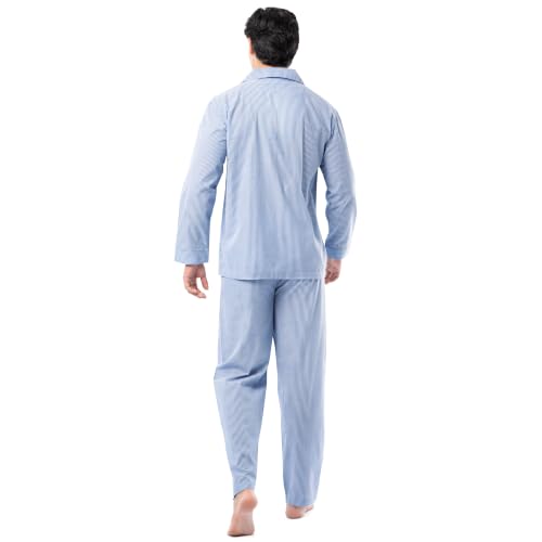 Image of Fruit of the Loom Men's Long Sleeve Broadcloth Pajama Set