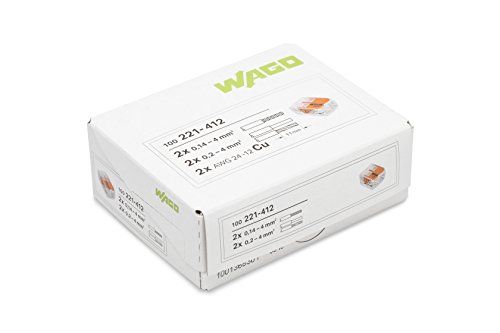 WAGO 221-412 | 2-Conductor Compact Splicing Connectors, Electrical Wire Connectors for easy & reliable connection, Lever-actuated Electrical Connectors, Suitable for all wires upto 4 mm² - Pack of 100 - Image 6